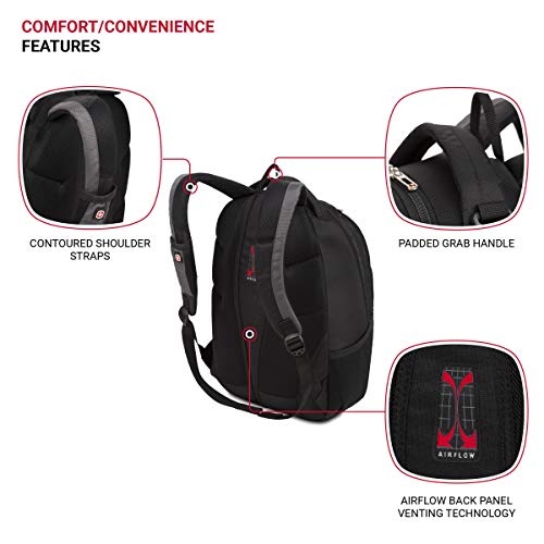 Swissgear 1186 Bungee Backpack, Black/Grey, 17-Inch #TOP1