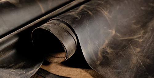 The Tannery Finished Full Grain Cow Genuine Leather Hides Crafts Home Decor Crafts Tooling Sewing Hobby Workshop Crafting Leather Hides 24X24 Large Dark Brown - Image 3
