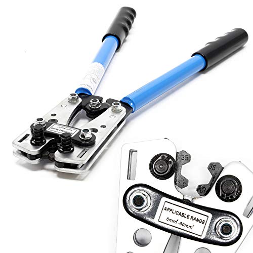 Tenaza crimpadora Alicates terminales 6-50 mm² Pinza prensar pelar cables Punzonadora Herramienta