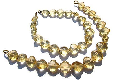Perles de citrine naturelle facettée A+ fleur en vrac pour création bijoux DIY