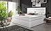 Produktbild A-dekor home Boxspringbett ALPI Hotelbett, kontinentales Bett,140/160/180x200cm,Grau/Schwarz/Weiß/Blau/Grün, Bettkasten, Bonell Matratze, Topper (180 x 200 cm, Soft 17 Weiß Kunstleder)