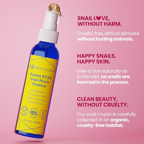 Seoulceuticals SC-SME-V Korean Face Mist 97.5% Snail Mucin Essence - K Beauty Skincare Facial Spray - Cucumber Extract + Marine Minerals + Green Tea + Aloe 4Oz thumb #2