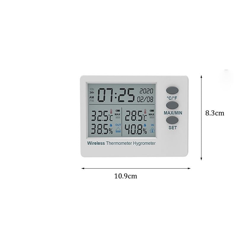 ABS Electronic Thermometer Hygrometer Household Color Screens Both Indoors Outdoors