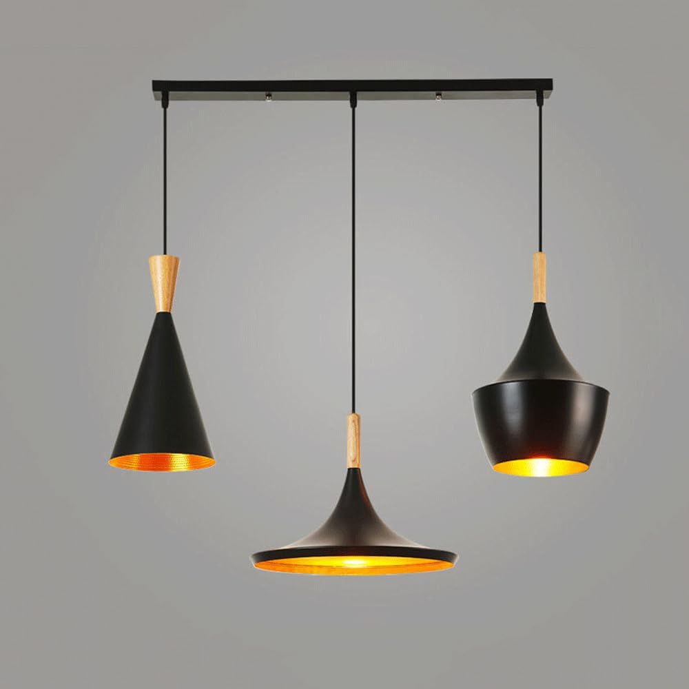 Chandelier d'instrument de musique créatif simple trois nordic retro art ctable lamp