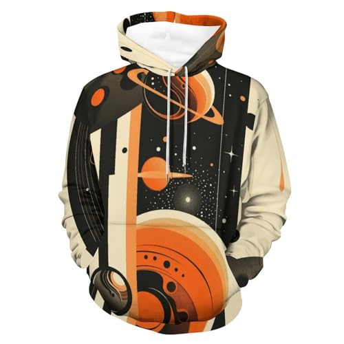 Pullover Planète Spatiale sweat à capuche style urbain taille S