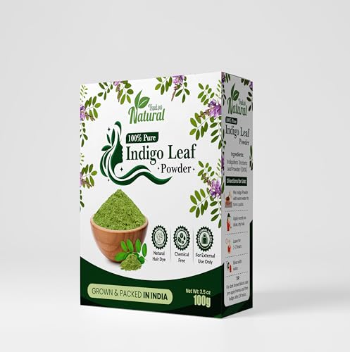 Image of Indigo Leaf Powder 300g | 100% Pure & Natural Herbal Hair Colour | Chemical-Free Hair Dye | Natural Black & Brown Tones | Safe for Hair Care, Conditioning & Shine