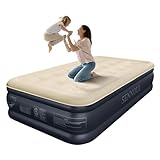 SENNOUL Twin Air Mattress with Built in Pump Raised,Upgraded Single Blow Up Bed,2 Mins Quick Self Inflatable/Deflation,18