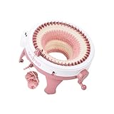 KYEZOL 編み機 毛糸 手回し 自動 2モード ニットルーム 平編み 丸編み 編み物 機械 初心者 子供 向け DIY 手芸 おもちゃ 女の子 プレゼント 速く編める 簡単 手編みキット 親子で楽しむ 手作り 編み物セット (A)