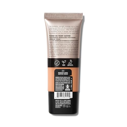 Image of e.l.f. Soft Glam Foundation, Medium Coverage, Long-Lasting & Buildable Foundation For A Smooth, Satin Finish, Vegan & Cruelty-Free, 35 Medium Cool