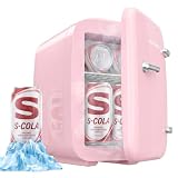 SONGMICS Mini Nevera Portátil, Frío y Calor, 4 L