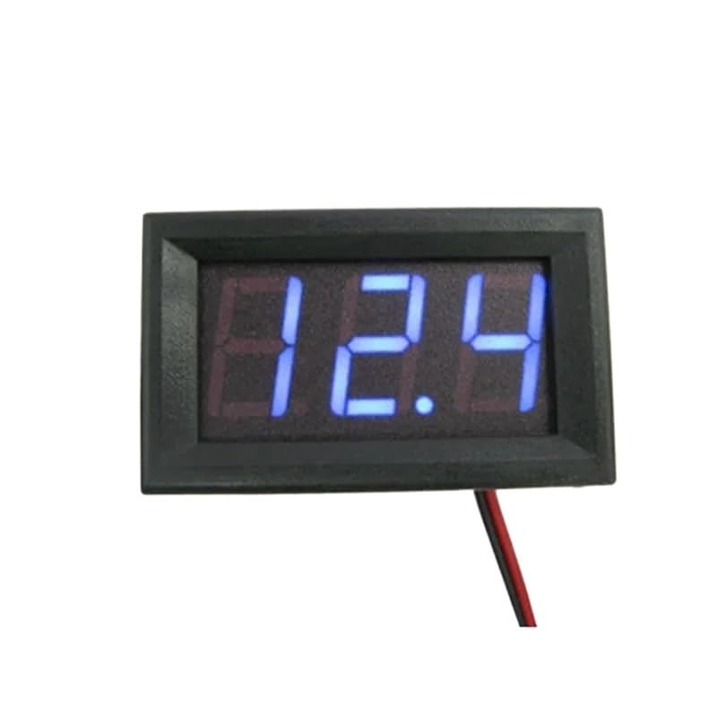 Nauwkeuriger Mini Digital Voltmeter Ammeter Digital Voltage Test Battery DC 4.5-30V 2 Wires for LED Display Gauge(Red)