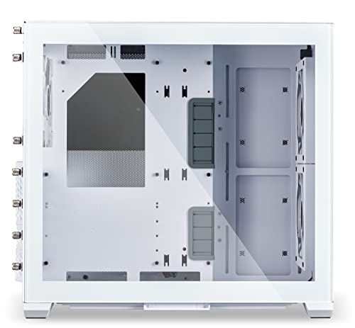 Gabinete para PC Lian Li O11 Air Mini Blanco, Torre Media, Paneles de Malla de 3 Lados, Soporta 4 Discos Duros de 3.5 Pulgadas, Compatible con E-ATX, ATX, Micro-ATX y Mini-ITX, Panel Trasero Modular miniatura 3