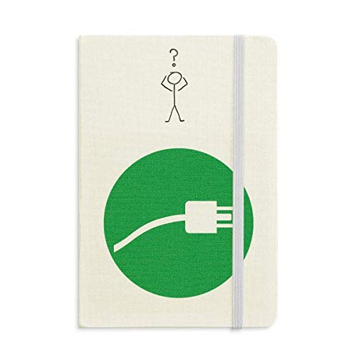 Journal A5 vert portable classique motif câble de charge et branchez de notes