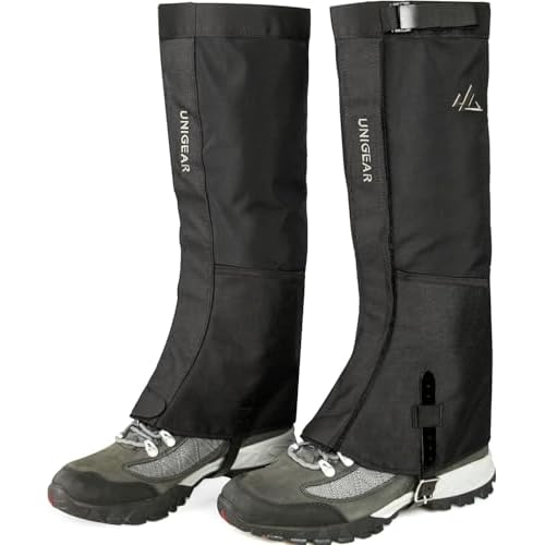 Unigear Snow Leg Gaiters, 1000D Fabric Waterproof Boot Gaiters for Hiking Walking Climbing Hunting Skiing