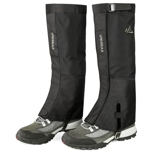 Unigear Snow Leg Gaiters, 1000D Fabric Waterproof Boot Gaiters for Hiking Walking Climbing Hunting Skiing
