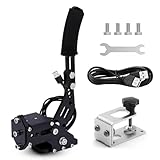 Lanotech PC/PS4/PS5 USB 64ビットハンドブレーキキット PC SIMレーシングゲーム用、Logitech G29 Simulate リニアハンドブレーキコンピューター用、固定クリップとプレート付き