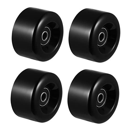 FOYTOKI 4pcs Pu Double Row Skate Wheels for Outdoor Skating Bones Skateboard Wheels Non-skid Wear-resistant