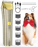 🐶👍【Geräuscharmes Design】Das Geräusch des Hundeschermaschine liegt unter 55dB, so dass Ihr Hund oder Kätzchen beim Haareschneiden nicht erschreckt wird! Selbst wenn Sie ein Anfänger sind, können Sie die Tierhaare leicht trimmen!