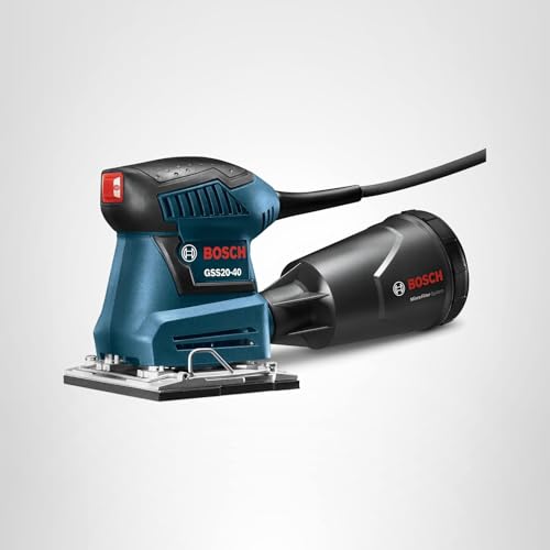BOSCH GSS20-40 Orbital Finishing Sander 1/4-Sheet, 2 Amp, 12000 OPM with Dust Collector thumbnail 6