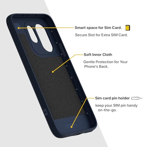 Image of Pikkme Back Cover for Oppo Reno 15 Pro Mini 5G Camera Protection 3D Hexa Cube Design Silicone Protective Bumper Case (Blue)