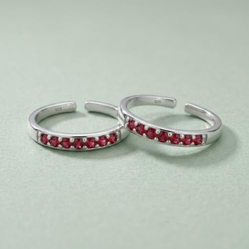 Image of Parnika 925 Sterling Silver Toe Rings for Women | Adjustable Chandi Bichiya with CZ | Pure 92.5 Sterling Silver Leg Finger Rings | Everyday Wear | Certificate of Authenticity