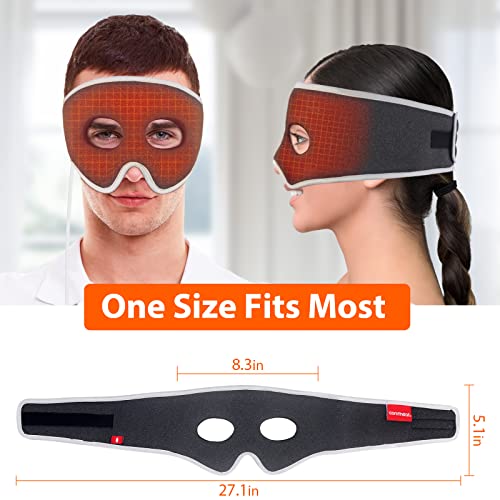 Comfheat Usb Sinus Relief Mask Moist Heat Face Heating Pad For Sinus Pressure, Nasal Congestion, Sinusitis, Allergies, Stress, 3 Heat Settings, Warm Compress Therapy For Car Travel (Non-Rechargeable) #TOP5