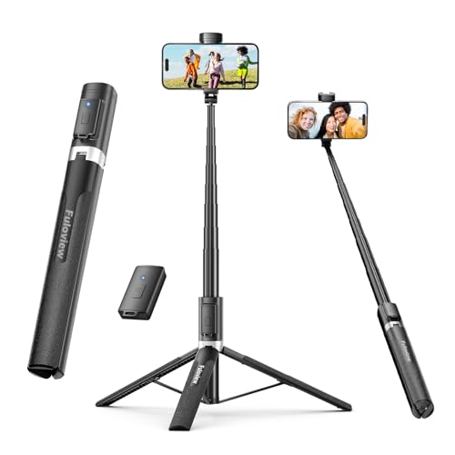 Fuloview 72'' Selfie Stick Tripod,Tripod for iPhone Wireless Remote for Selfies,Group Photograph,Video Recording. Phone Stand Compatible with iPhone Android Phone,Camera - image 1