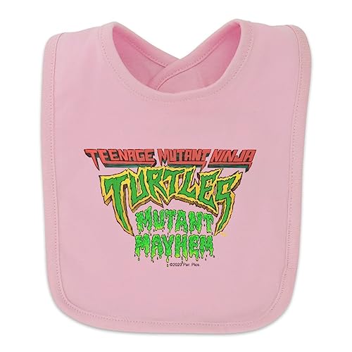 GRAPHICS & MORE TMNT Mutant Mayhem Logo Baby Bib - Pink