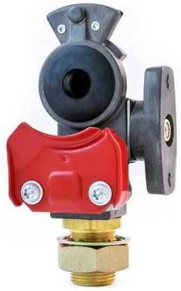 TRAMEC SLOAN 36256 Anodized Shut Off Gladhand, Emergency, Rubber Seal, 3/8 18 Nptf