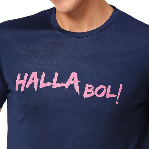 Image of playR x RR Halla BOL Tee - Men's Sports T-Shirt, Lightweight, Breathable Fabric, Comfortable Ideal for Training, Gym, Running, Match Days, Travel & Casual Wear for All Season