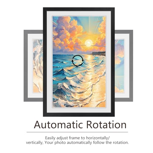 Image of 21.5inch FRAMEO Digital Photo Frame with 1920x1080 FHD IPS LCD Touch Screen, Dual-WiFi Share Moments via Frameo, 32GB Storage, USB Drive /SD Card Extend Storage, Auto-Rotate, Wall Mountable with VESA