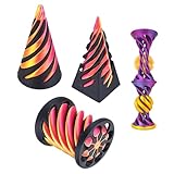 【Einzigartiges Design】 Das Spiralkegel-Fingerspitzenspielzeug besticht durch sein einzigartiges, pyramidenförmiges Design. Dieses Spiralspielzeug verbindet zwei separate Teile harmonisch zu einem beeindruckenden visuellen Spektakel. Es ist nicht nur ein optisches Highlight, sondern regt auch die Fantasie an und bringt ein neues Spielerlebnis.