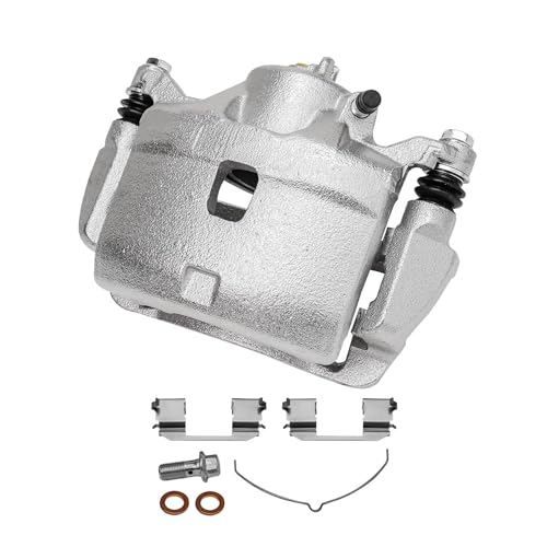 Image of Detroit Axle - Front Right Brake Caliper for 2003-2011 Honda Element 2002-2004 CR-V Passenger Side Disc Brake Caliper w /Bracket Replacement