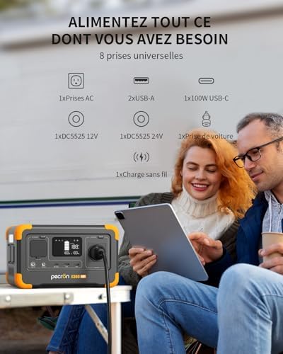 Bild 3 - pecron Tragbare Powerstation E300LFP,288Wh LiFeP04-Batterie Solargenerator 600W CA Ausgängen Stromgenerator für Reise/Camping/Outdoors/Emergency