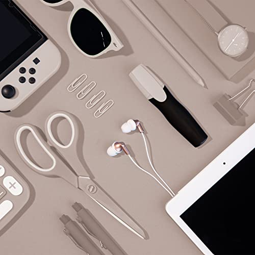 Image of Panasonic ErgoFit Wired Earbuds with Microphone,3.5mm Jack Headphones with Mic and Call Controller,Ergonomic Custom-Fit Earpieces (S /M /L),for Phones and Laptops-RP-TCM125-N (Rose Gold) (Pack of 10)