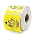 Electrostatic Sensitive Devices Regulatory Label w/Graphic & Text - 2â€ x 2â€ Square, Yellow