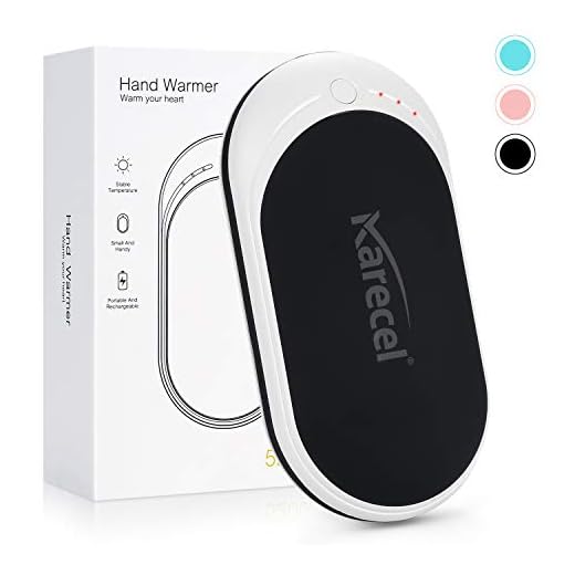 KARECEL Hand Warmers Rechargeable, USB Hand Warmer Reusable 5200mAh Powerbank Portable Heater Battery Hot Pocket Warmer Electric Handwarmers, Great Gifts for Men and Women in Cold Wether Winter