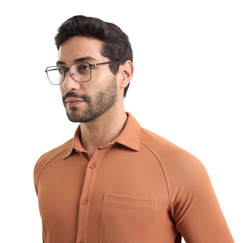 Image of Workday Shirt for Men Long Raglan Sleeve Regular Fit Superior Stretch Wrinkle Free Shape Retention Quick Dry Anti-Viral Finish UPF 50+