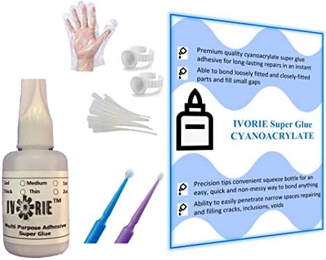 Ivorie Instant Bonding Glue Adhesive - Dental Lab (Thick - 1oz)