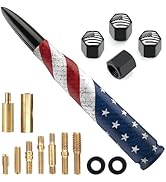 Short Truck Antenna Badass 50 Cal Bullet Antenna - Fits Dodge Ram & Ford F150/F250 (1990-2023) - Anti-Theft Black Aluminum Stubby Antenna F150 - Foto 5