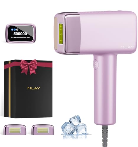 Depilador a Laser IPL com Resfriamento MLAY T14, Aprovado pela ANVISA, Luz Pulsada para Uso Doméstico, 1,5 Milhão de Flashes, Unissex, Depilação Eficiente para Rosto, Axilas e Corpo – Rosa