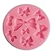 Yunko 8 Mini Bows Silicone Mould Fondant Sugar Bow Craft Molds DIY Cake Decorating