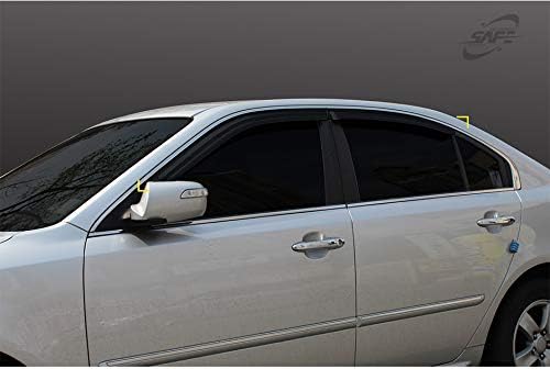 Smoke Tinted Side Window Wind Deflectors Visors 4pcs for KIA Optima 2006~2010