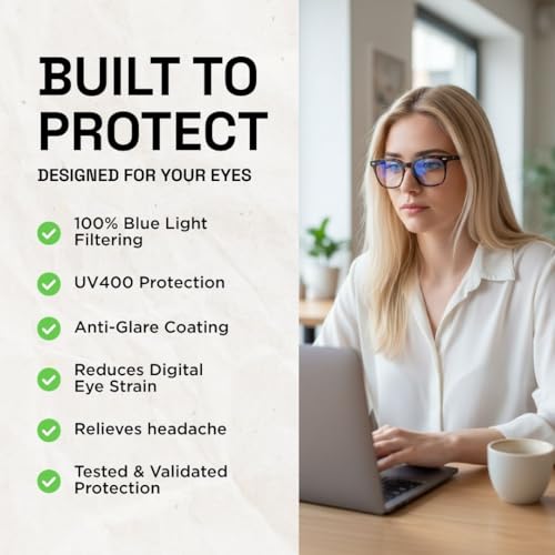 Image of Horus X • Blue Light Glasses Men Women | Blue Light Blocking Glasses for Screen Anti-Fatigue & Eye Migraine | Urban V3
