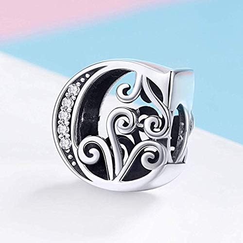 Genuine 925 Sterling Silver Initial A-Z Alphabet Bead 26 Letter Charms for Pandora Bracelet Jewellery (C) - Image 3