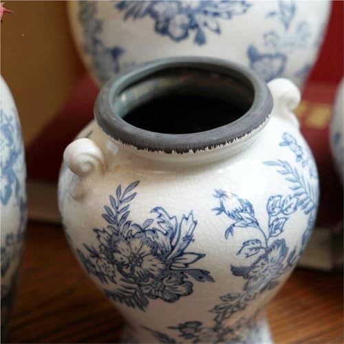 Vase en céramique rustique pour fleurs décor de salon maison et style ferme G - 6