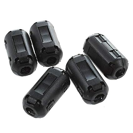 ELECTROPRIME 5 Pcs Black Noise Suppressor Ferrite Core Filter for 4mm Dia Cable C3S3