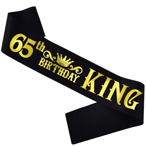 65th Birthday King Sash for Men 65th Birthday Party Decor Photo Prop idea