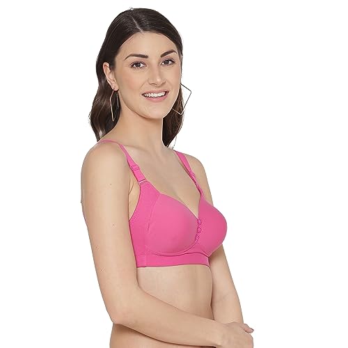 Image of Tweens Lite Wite - Minimiser Medium Padded Cotton Lycra Bra (Plus Size) - Triple Hook - Full Coverage - Wirefree - Seamless T-Shirt Bra