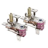 HAMPPLIES Regulador de Temperatura Termostático para Calentador Eléctrico Control de Temperatura Ajustable 2 Piezas de Repuesto para Radiador Eléctrico Compatible Color Aleatorio